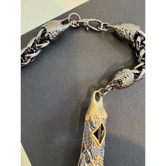 Designer Alexis Bittar Jardin de Papillon Snake Necklace Crystal - Picture 6 of 7